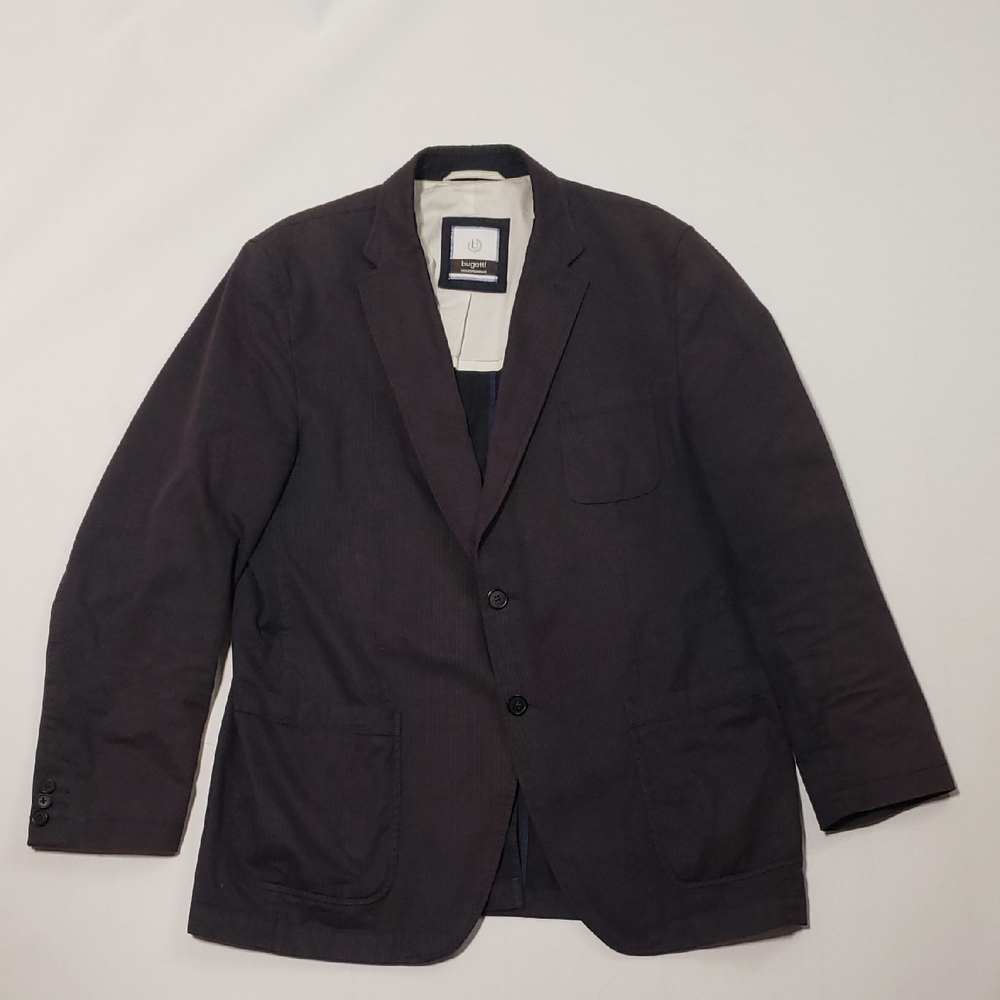 Bugatti Men's Brown Cotton-Linen Blend Sport Coat Blazer - 42R